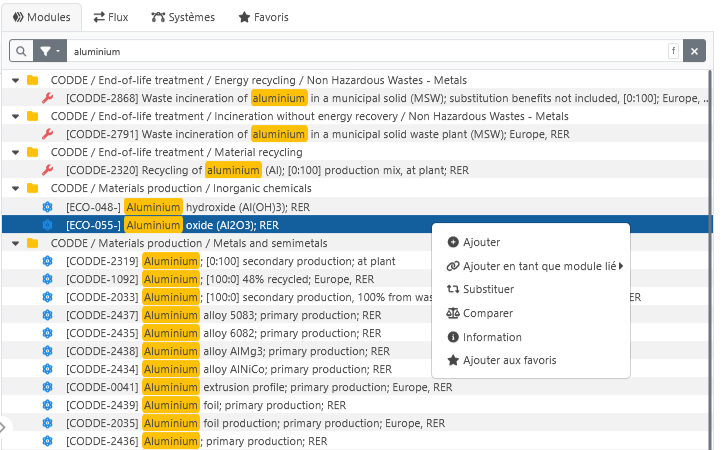EIME logiciel ACV modelisation bases de donnees