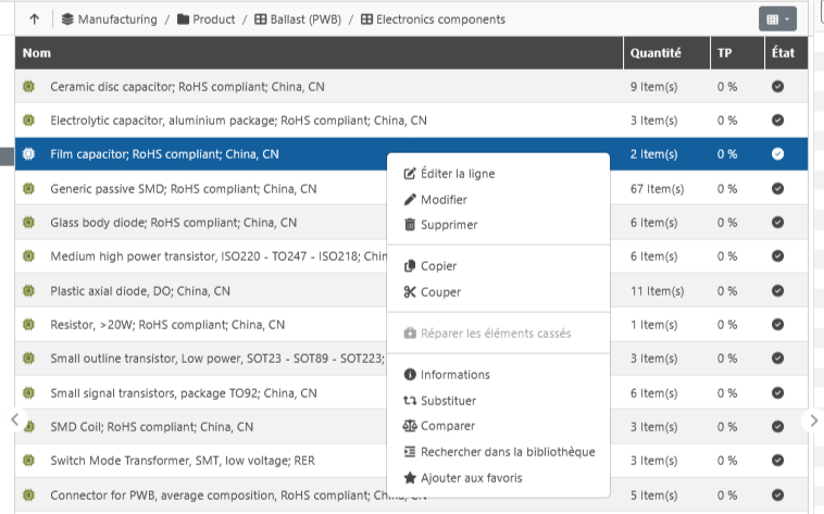 EIME logiciel ACV modelisation details fonctions