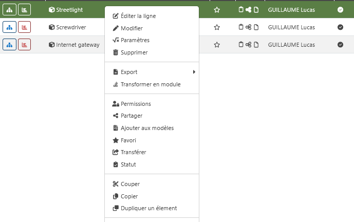 EIME logiciel ACV projet details fonctionnalites
